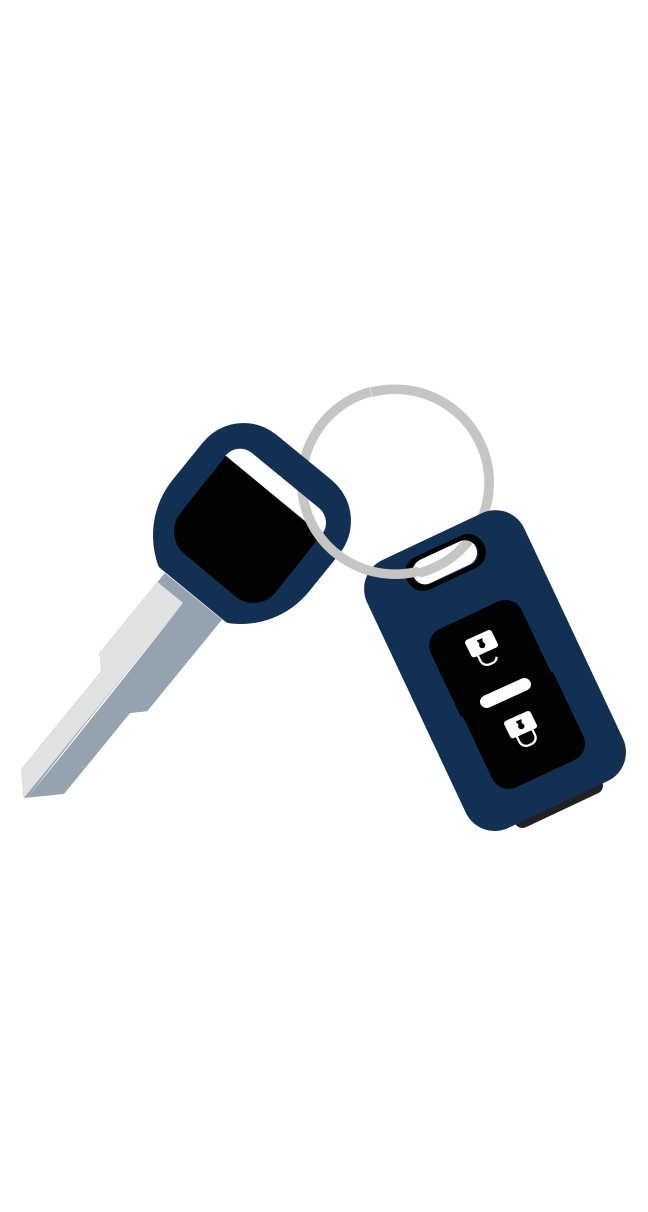 An illustration of car keys.
